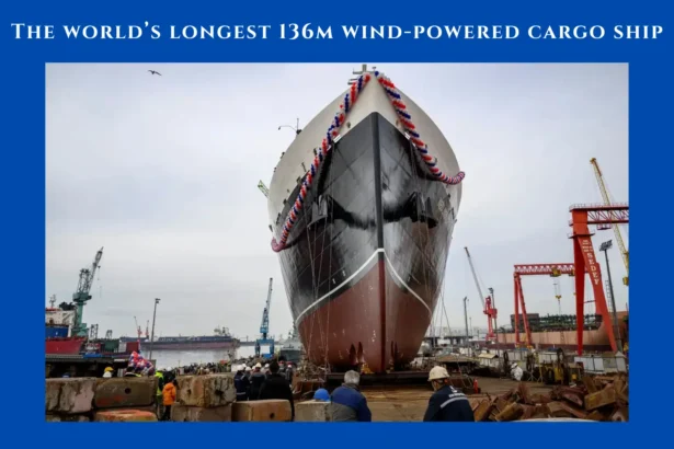 The world’s longest 136m wind-powered cargo ship