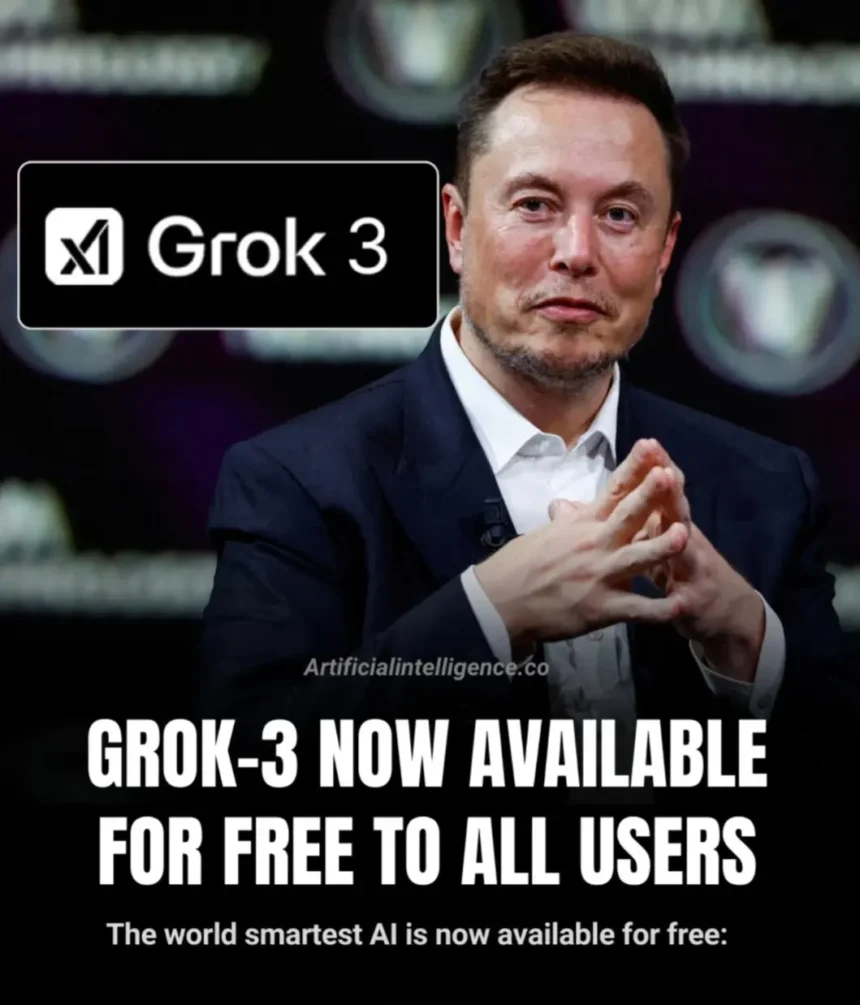 Elon Musk Makes Grok 3 Free for All