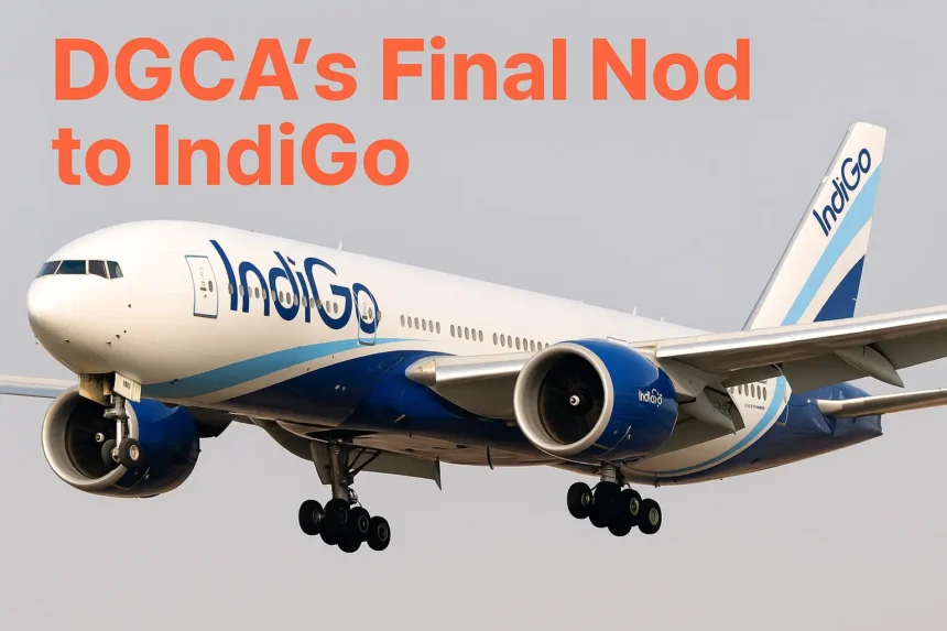 DGCA Grants IndiGo 3-Month Lifeline