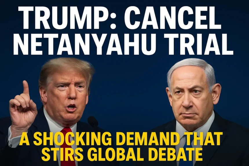 Trump: Cancel Netanyahu Trial