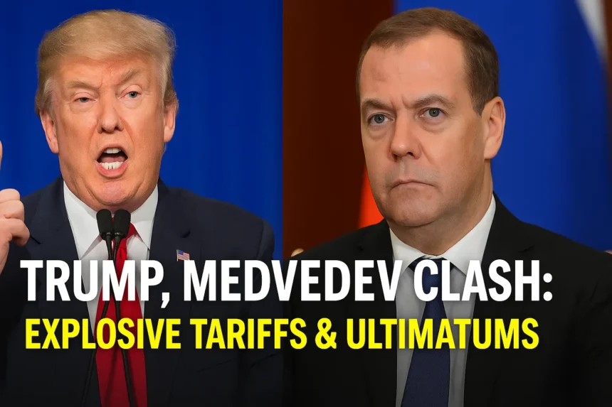Trump-Medvedev clash over tariffs and ultimatums heats up global tensions as digital diplomacy takes center stage in 2025 crisis.