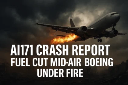 AI171 crash report reveals mid-air fuel cut. Boeing under fire as investigators question possible aircraft fault. (Digital representation)