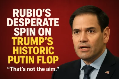 Marco Rubio reacts to Trump’s controversial Putin stance with desperate defense, calling it misinterpreted. Focus keyword: Trump Putin flop.
